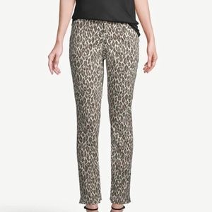 Animal print jeans